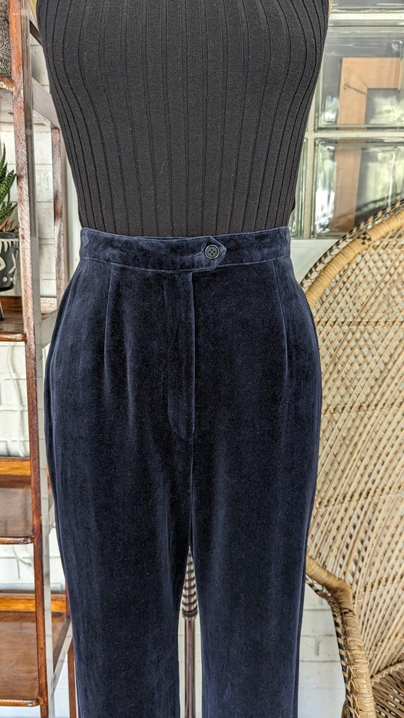 Ralph Lauren/90's Vintage Navy Velvet Pants/26" W… - image 6