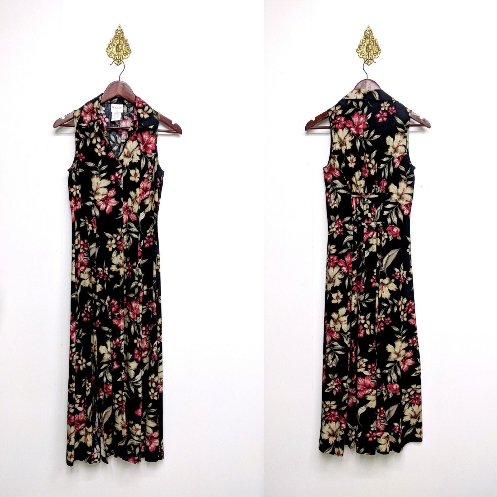 dark floral maxi dress