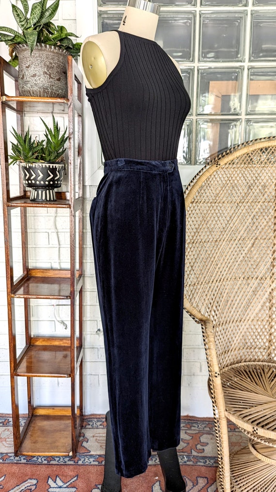 Ralph Lauren/90's Vintage Navy Velvet Pants/26" W… - image 4