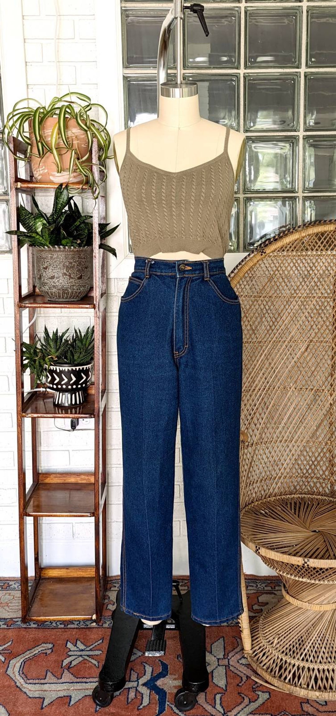 Buy Vintage 70's Dark Wash Denim Jeans/29