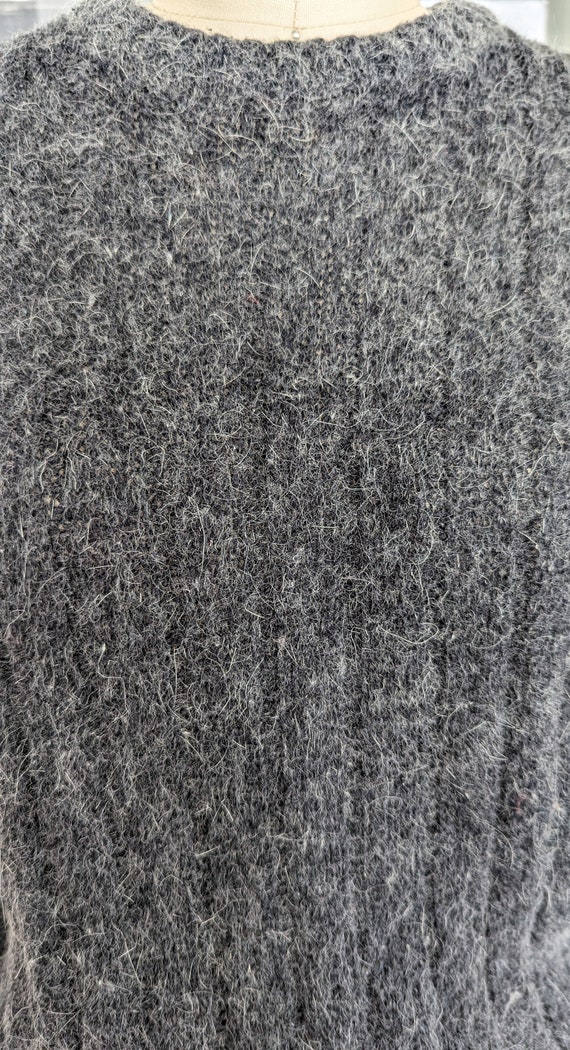 Country Craft/Fuzzy Gray Angora Knit Sweater Vest… - image 4
