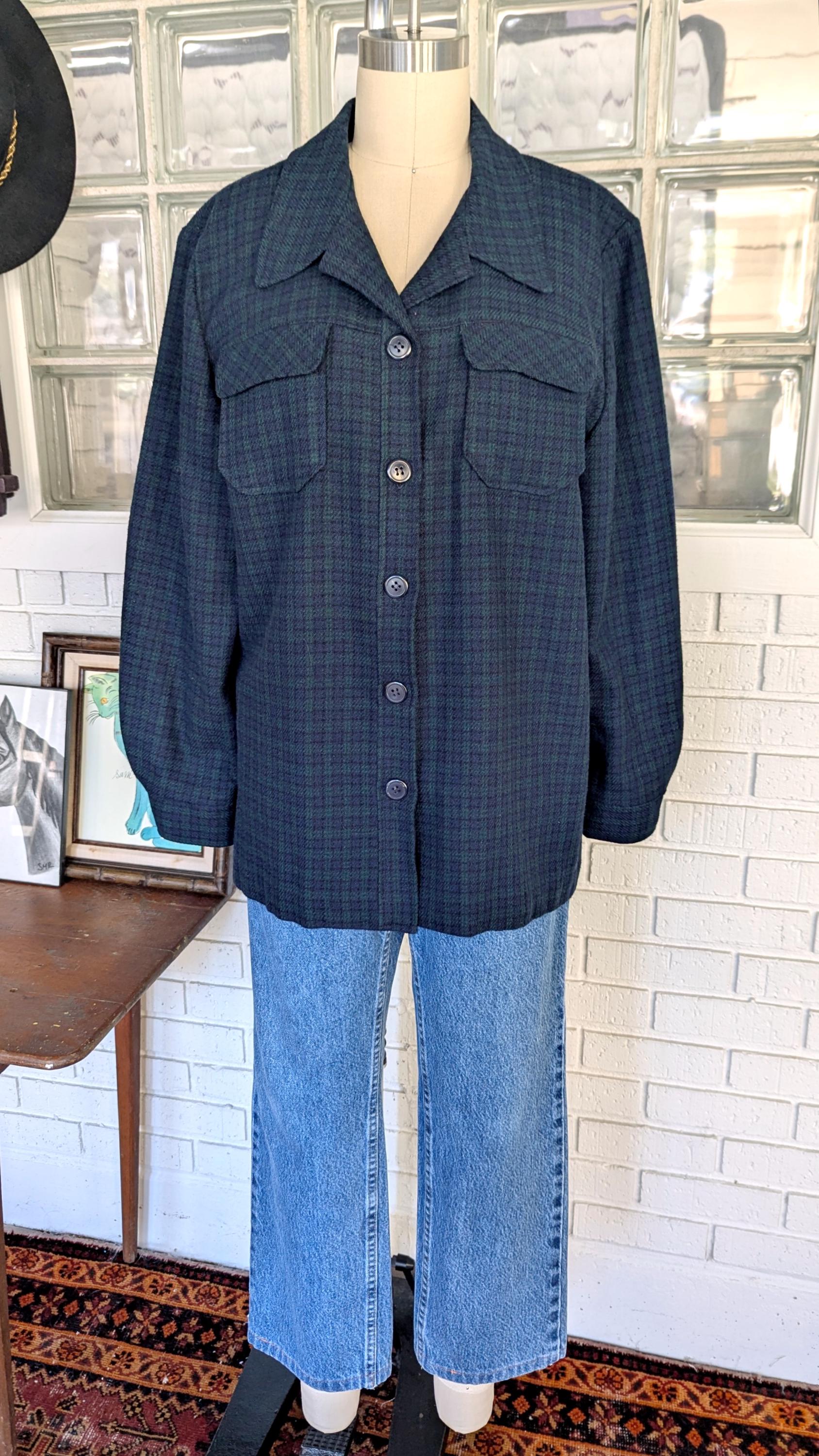 Chemise Vintage RRL Années 90 - Carreaux Ombre - Taille L - Rare Avec Poche Unique