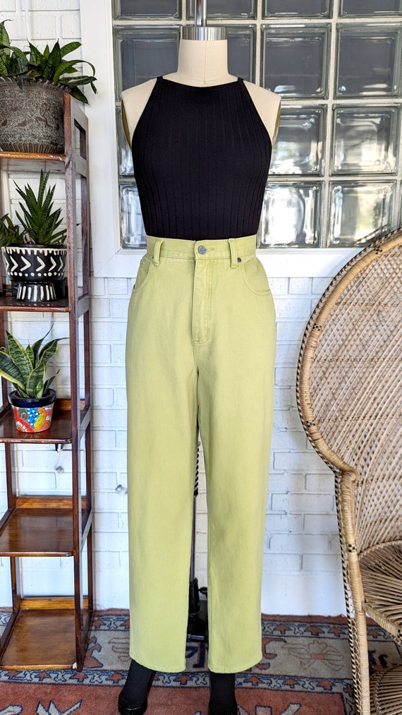 NY Jeans/90's Chartreuse Green Jeans/32" Waist/Si… - image 5