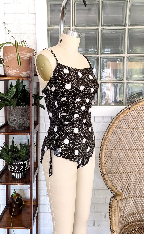 Sirena/Black & Gold One Piece SwimSuit/Polka Dot … - image 6