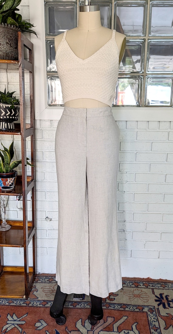 Talbots/90's Oatmeal Linen Trousers/32