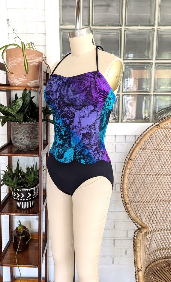 Albert Nipon/Colorful One Piece Swimsuit/80's/90'… - image 2