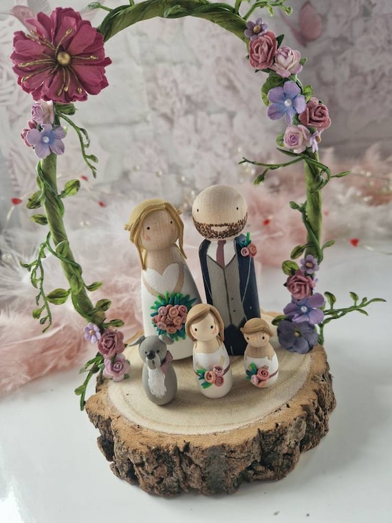 Personalised Wooden Wedding Cake Toppers