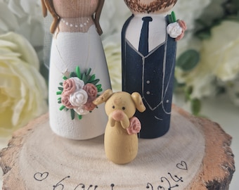 Wooden Wedding Cake Topper, Customised to your Theme