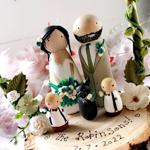 Gepersonaliseerde houten bruidstaarttoppers