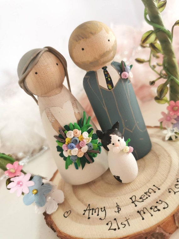 Personalised Wooden Wedding Cake Toppers