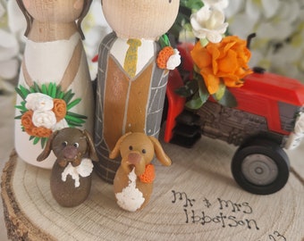 Personalised Wooden Wedding Cake Toppers