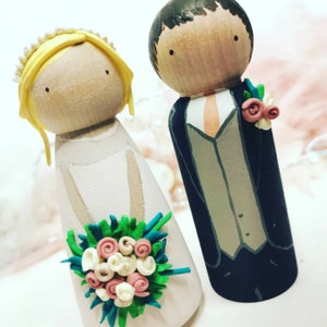 Personalised Wooden Wedding Cake Toppers