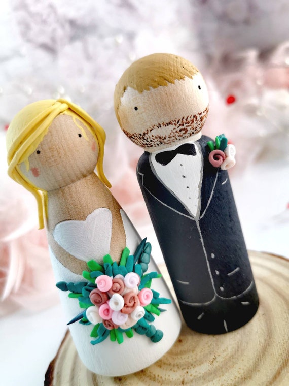 Personalised Wooden Wedding Cake Toppers