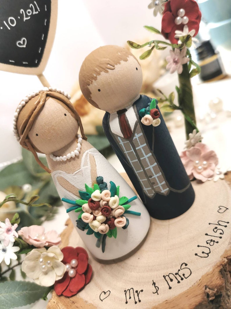 Personalised Wooden Wedding Cake Toppers | Etsy