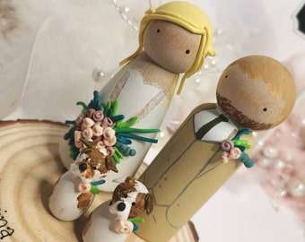 Personalised Wooden Wedding Cake Toppers