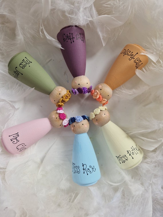 Thank You Teacher Peg Doll Gift, Personalised