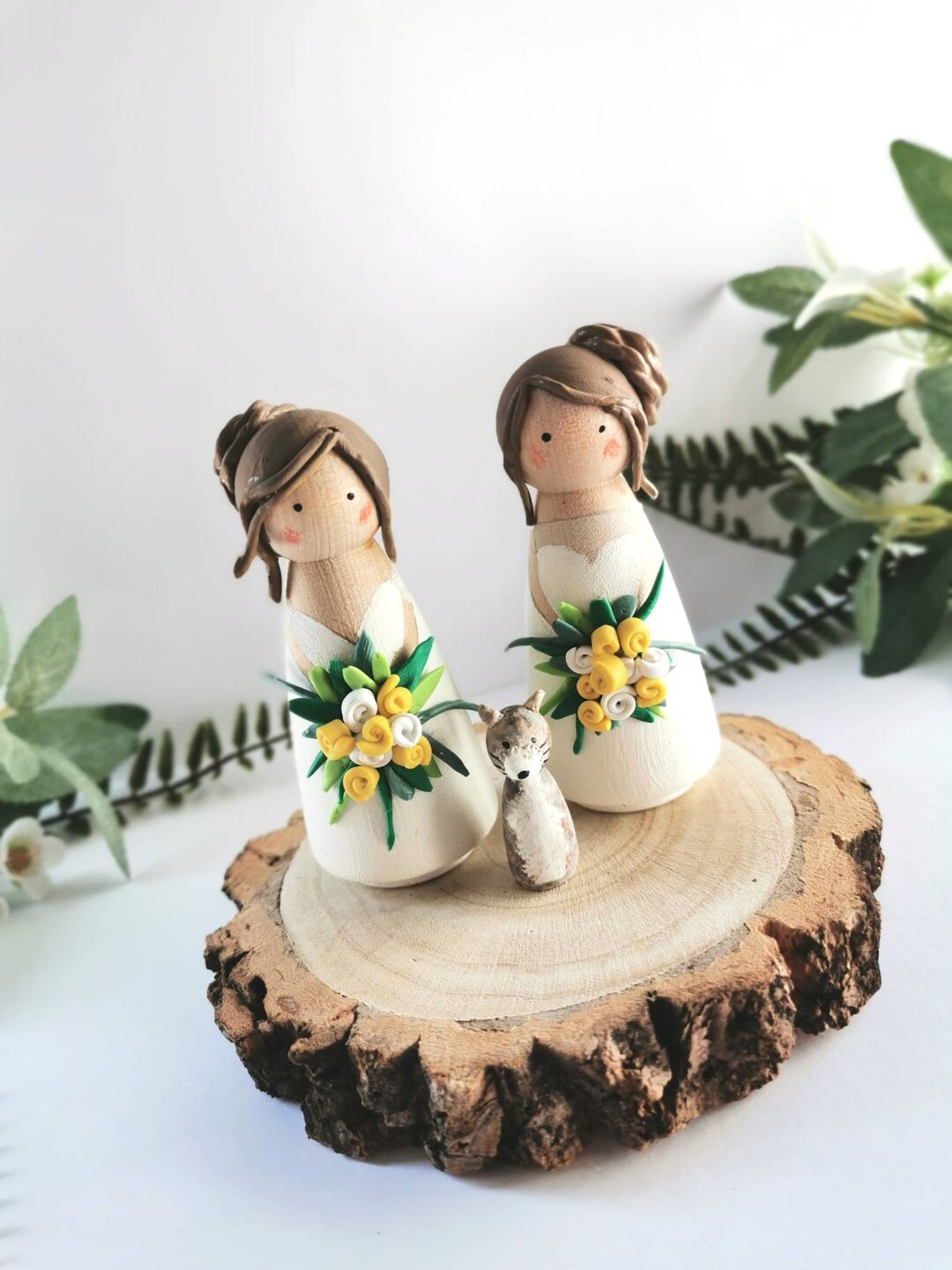 Personalised Wooden Wedding Cake Toppers, Bride and Groom - Etsy UK