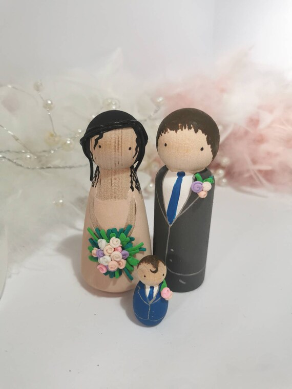 Personalised Wooden Wedding Cake Toppers