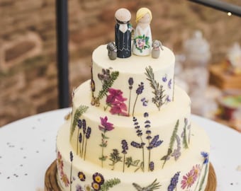 Wooden Wedding Cake Toppers, Personalised, Custom Made