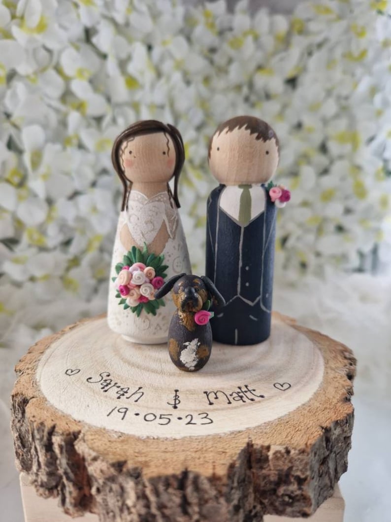 Personalised Wooden Wedding Cake Toppers - Etsy