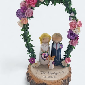 Gepersonaliseerde houten bruidstaarttoppers