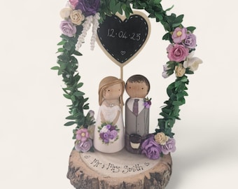 Personalised Wooden Wedding Cake Toppers, Gay Wedding, Bride and Groom, Lgbt