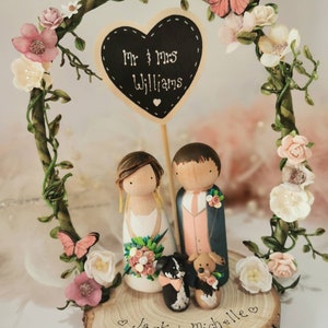 Personalised Wooden Wedding Cake Toppers