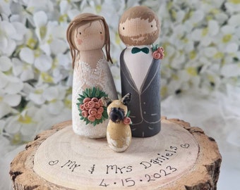 Personalised Wooden Wedding Cake Toppers