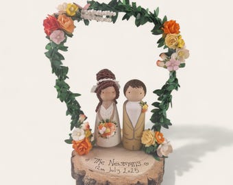 Personalised Wooden Wedding Cake Toppers, Gay Wedding, Bride and Groom, Lgbt