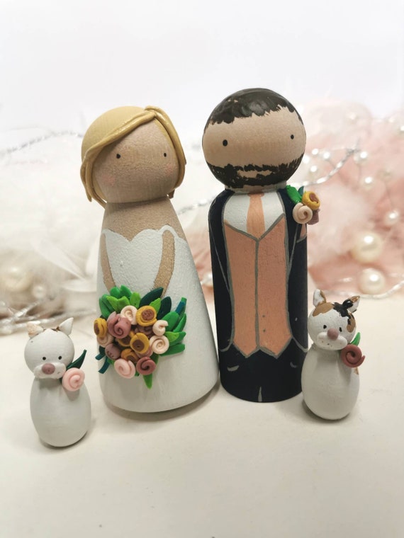 Personalised Wooden Wedding Cake Toppers