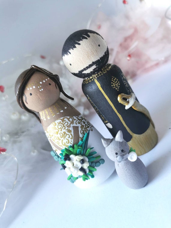 Personalised Wooden Wedding Cake Toppers