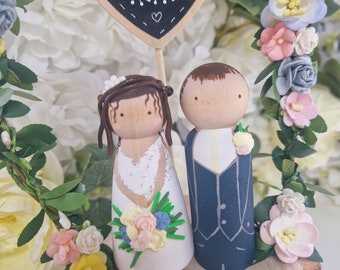 Wooden Wedding Cake Toppers, Personalised, Custom Made