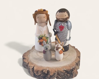Personalised Wooden Wedding Cake Toppers, Gay Wedding, Bride and Groom, Lgbt