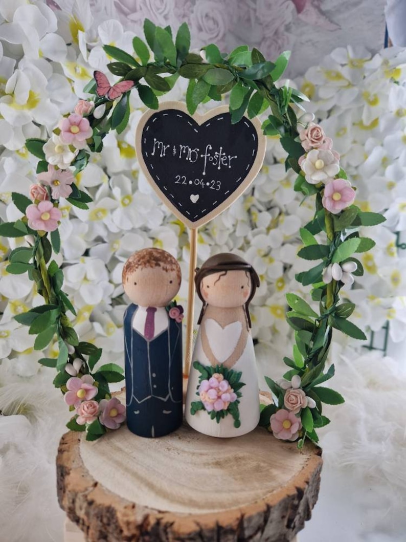 Personalised Wooden Wedding Cake Toppers - Etsy
