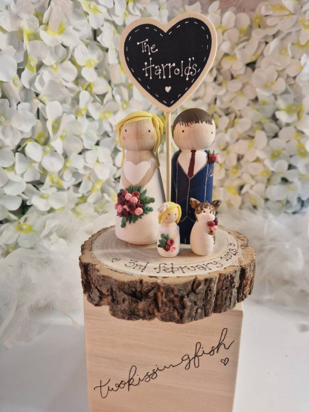 Personalised Wooden Wedding Cake Toppers - Etsy UK