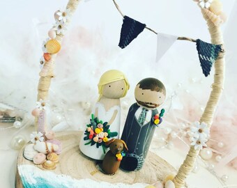 Personalised Wooden Wedding Cake Toppers