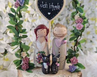 Personalised Wooden Wedding Cake Toppers