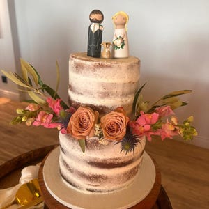Hölzerne Hochzeitstorte Topper, Personalisiert, Nach Maß