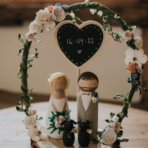 Hölzerne Hochzeitstorte Topper, Personalisiert, Nach Maß