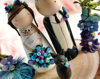 Personalised Wooden Wedding Cake Toppers