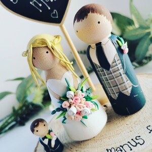 Gepersonaliseerde houten bruidstaarttoppers, homohuwelijk
