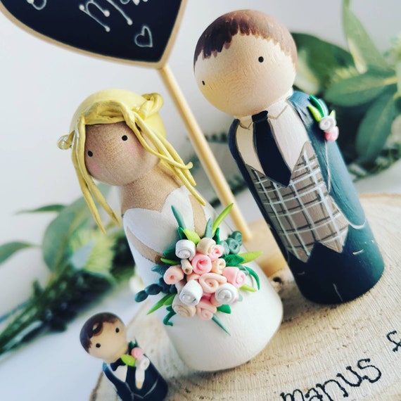 Personalised Wooden Wedding Cake Toppers, Gay Wedding