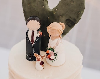 Wooden Wedding Cake Toppers, Personalised, Custom Made