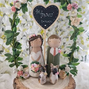 Gepersonaliseerde houten bruidstaarttoppers