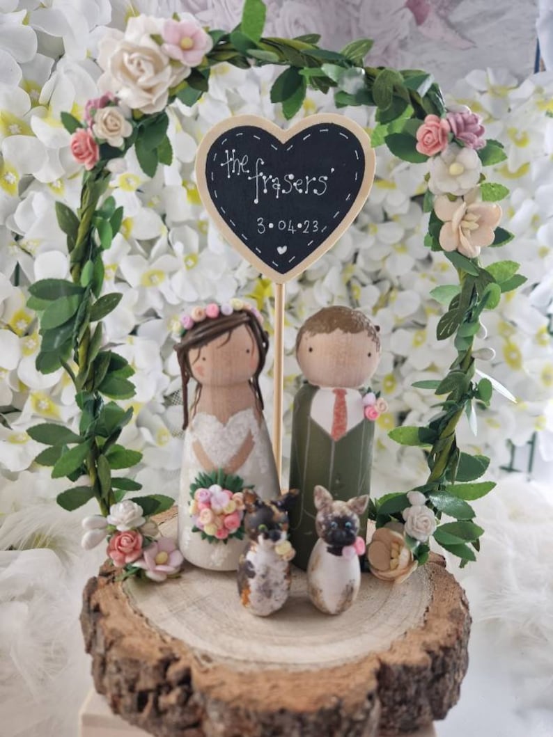 Personalised Wooden Wedding Cake Toppers - Etsy