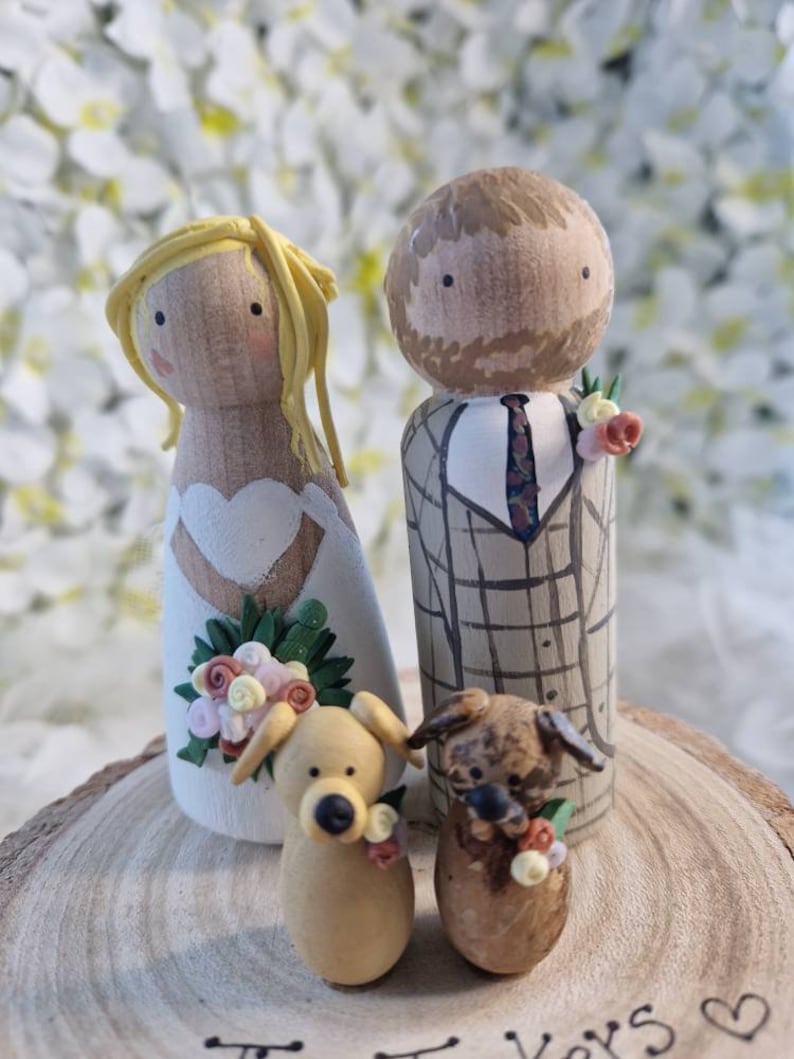 Personalised Wooden Wedding Cake Toppers - Etsy