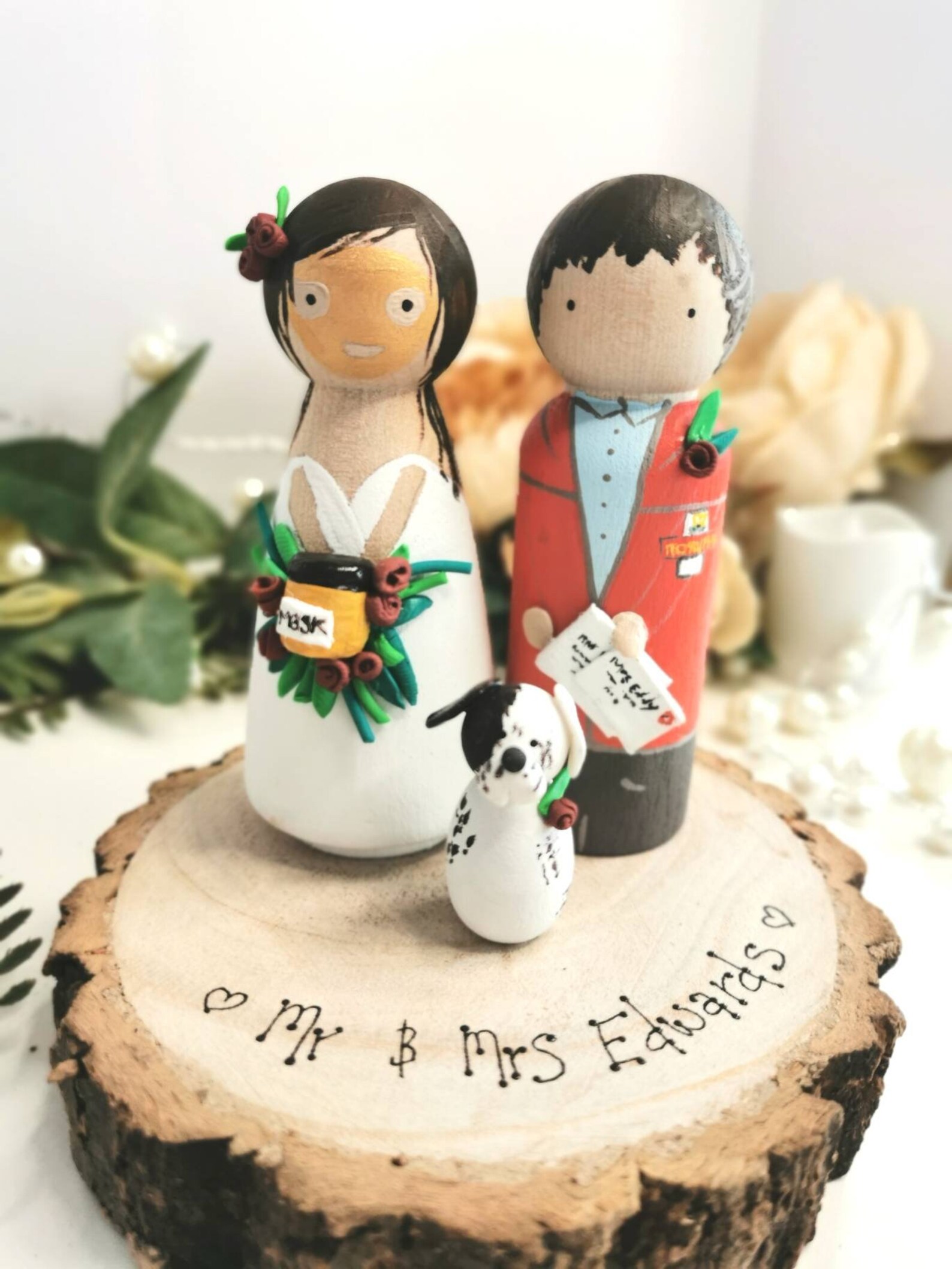 Personalised Wooden Wedding Cake Toppers | Etsy