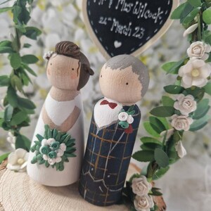 Personalised Wooden Wedding Cake Toppers, Gay Wedding, Bride and Groom, Lgbt image 6