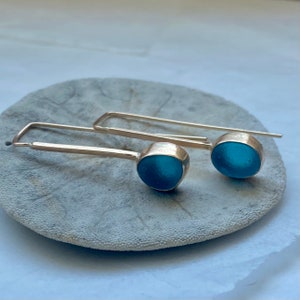 Sea Glass Earrings |  Art Deco Earrings