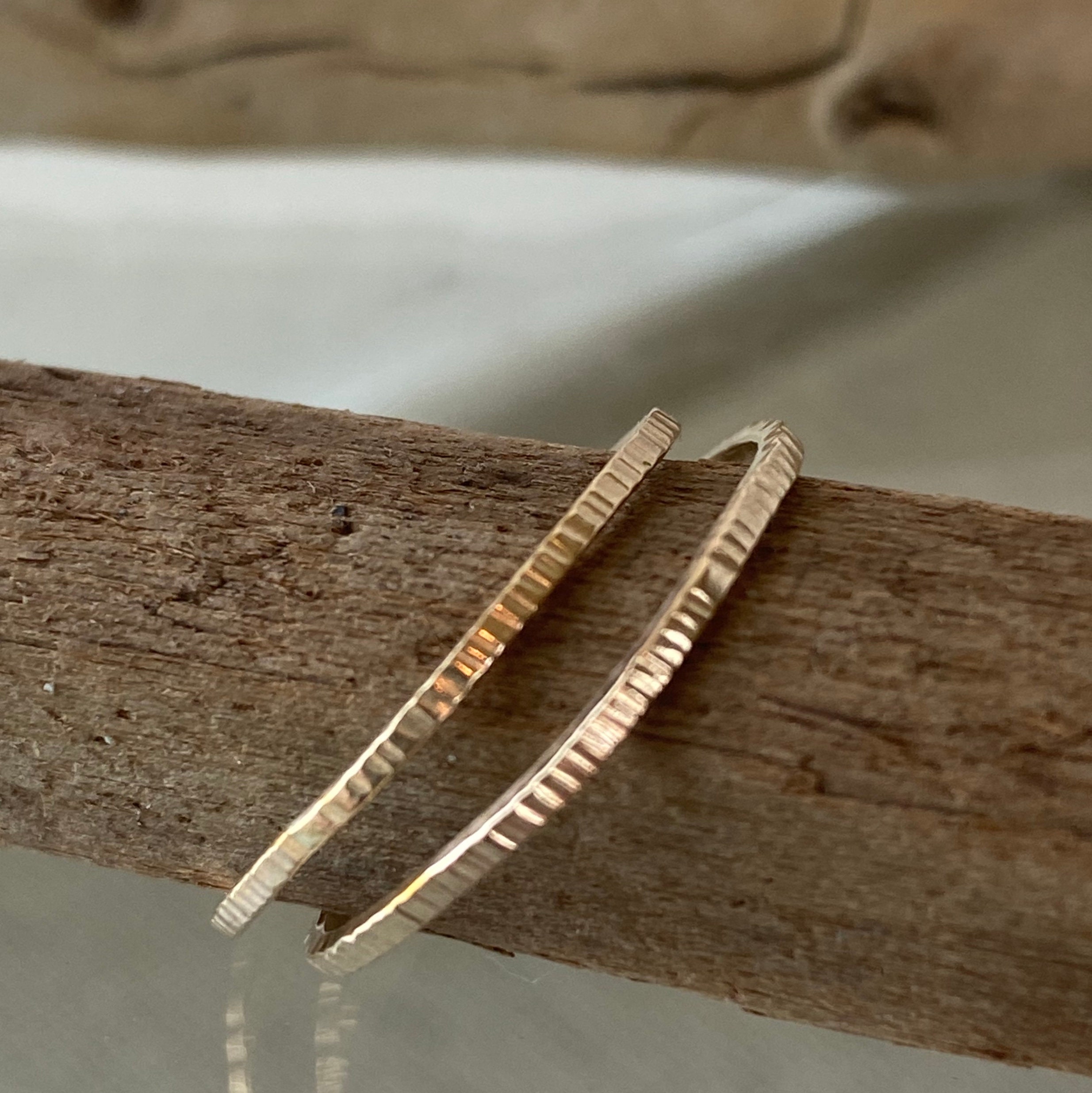 Dainty 14k Gold Stacking Rings - Etsy